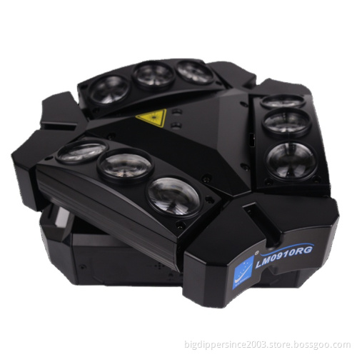 Hot-Sell LED Beam Spider 9x10W RGBW laser Moving Head Long Life Lighting DMX 512 Stage For Party Nightclub DJ